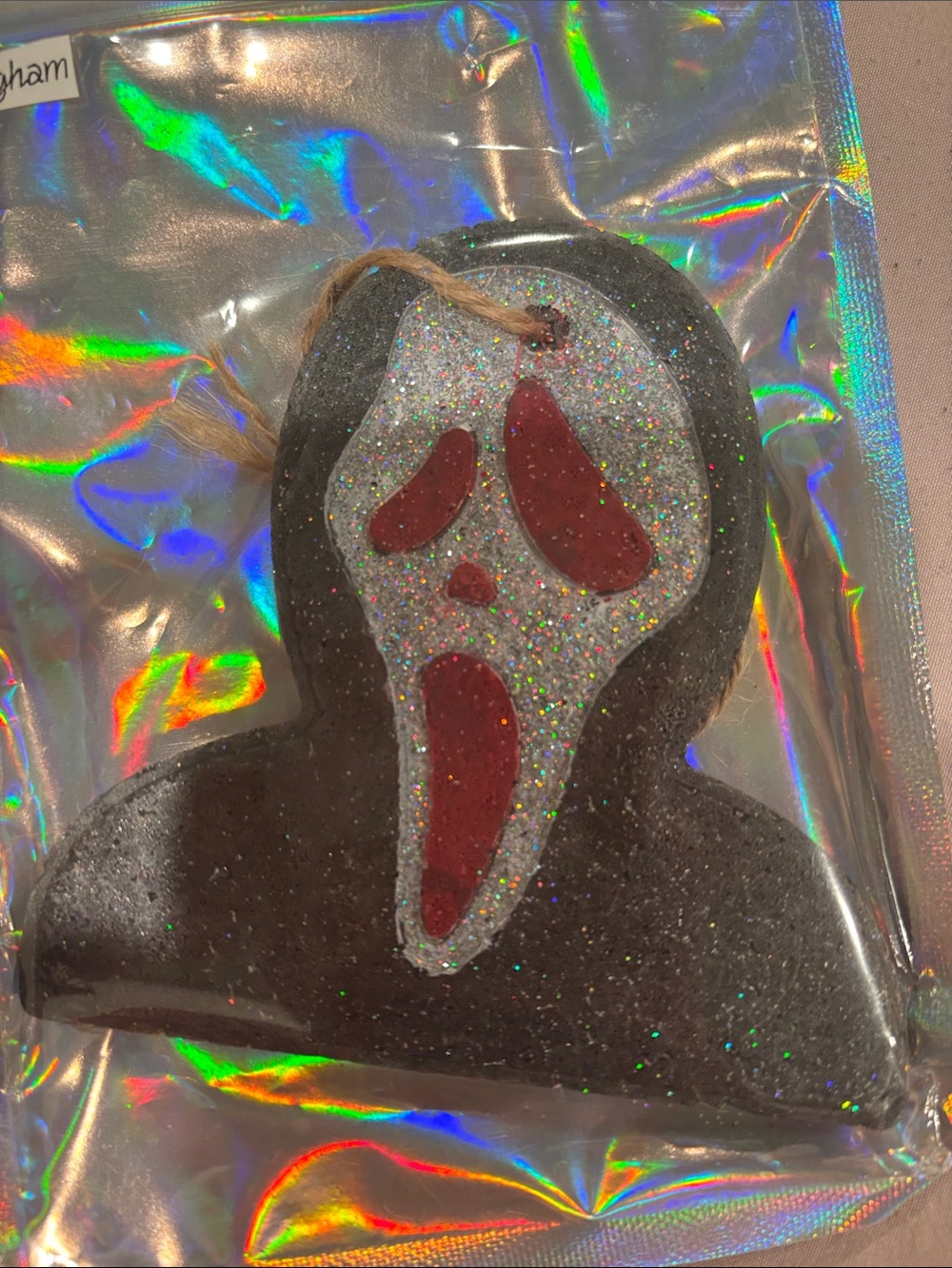 Glitter Scream Car Freshie Handmade Rear View Mirror